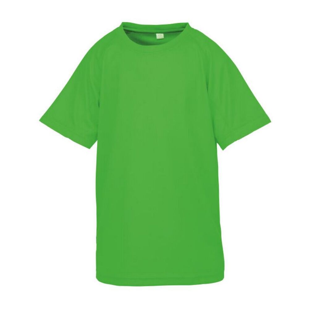 Spiro Impact Childrens/Kids Junior Performance Aircool T-Shirt / Fluorescent Gre
